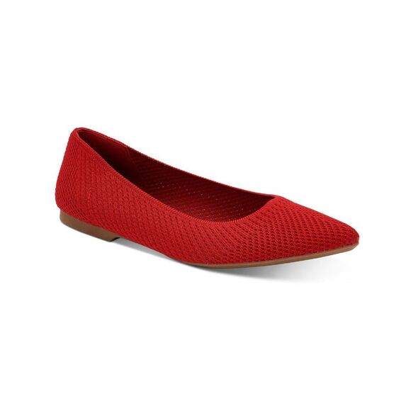 ALFANI Womens Red Mixed Pattern Poppyy Toe Block Heel Slip On Ballet Flats 11 M - Picture 1 of 3